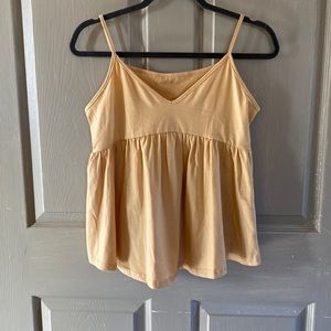 Lyaner baby doll tank top size M, tan.